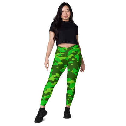 lime-green-camouflage-damen-v-bund-leggings-mit-taschen-v-bund-leggings-jlr-design-5 - JLR Design
