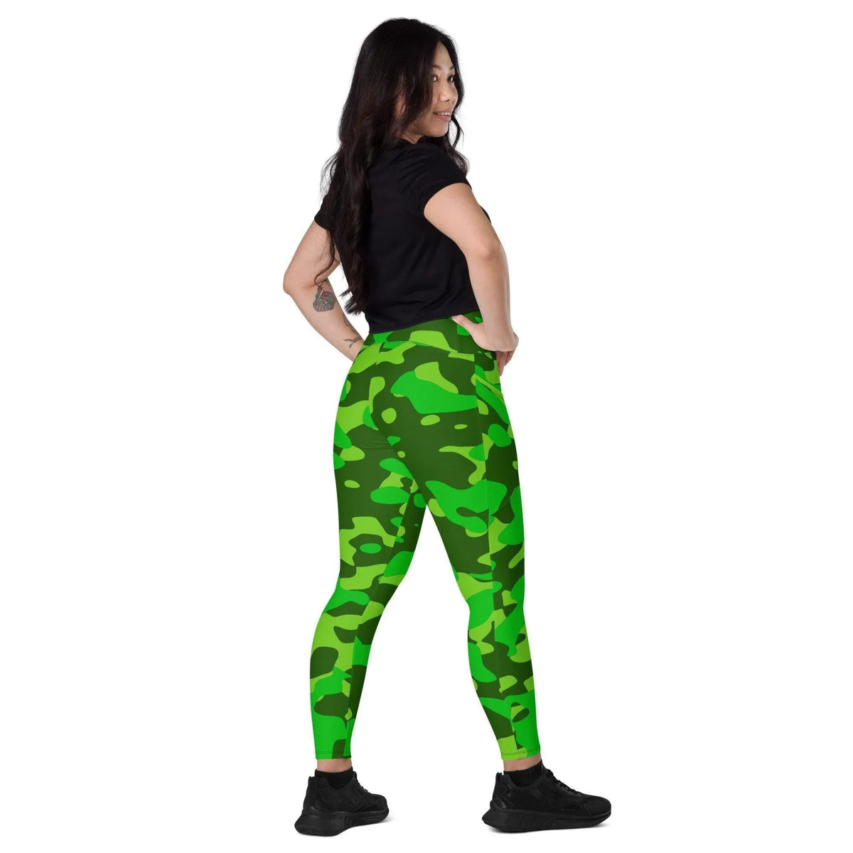 lime-green-camouflage-damen-v-bund-leggings-mit-taschen-v-bund-leggings-jlr-design-jlr-design-de-2 - JLR Design