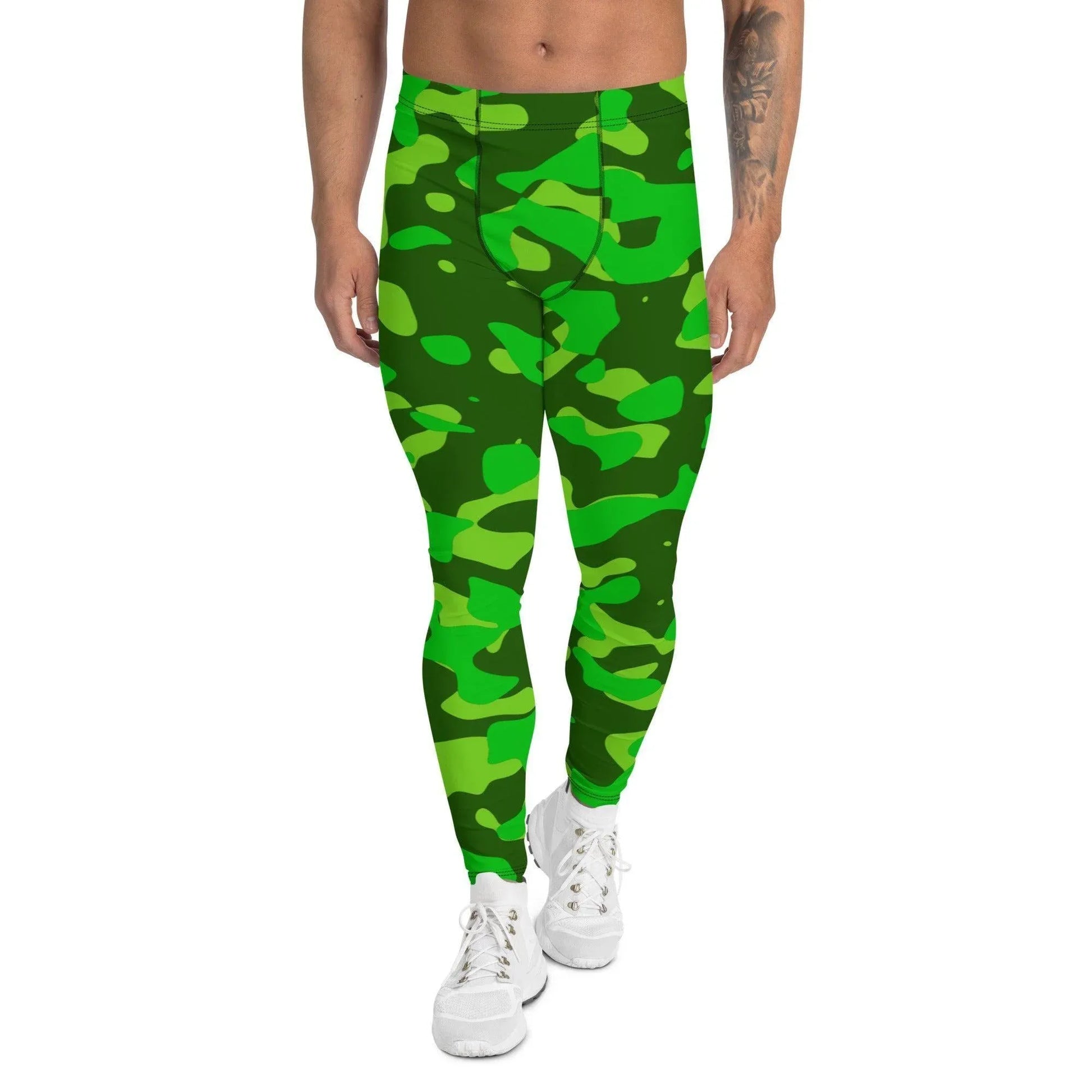 lime-green-camouflage-herren-leggings-leggings-jlr-design-1 - JLR Design