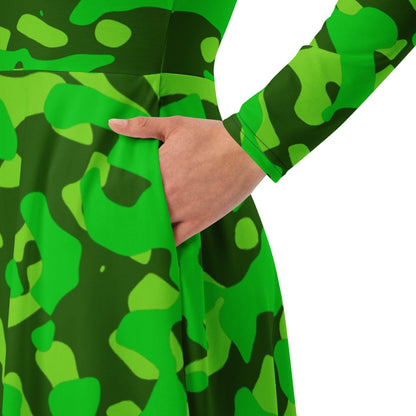 lime-green-camouflage-langarmliges-midikleid-midikleid-jlr-design-3 - JLR Design