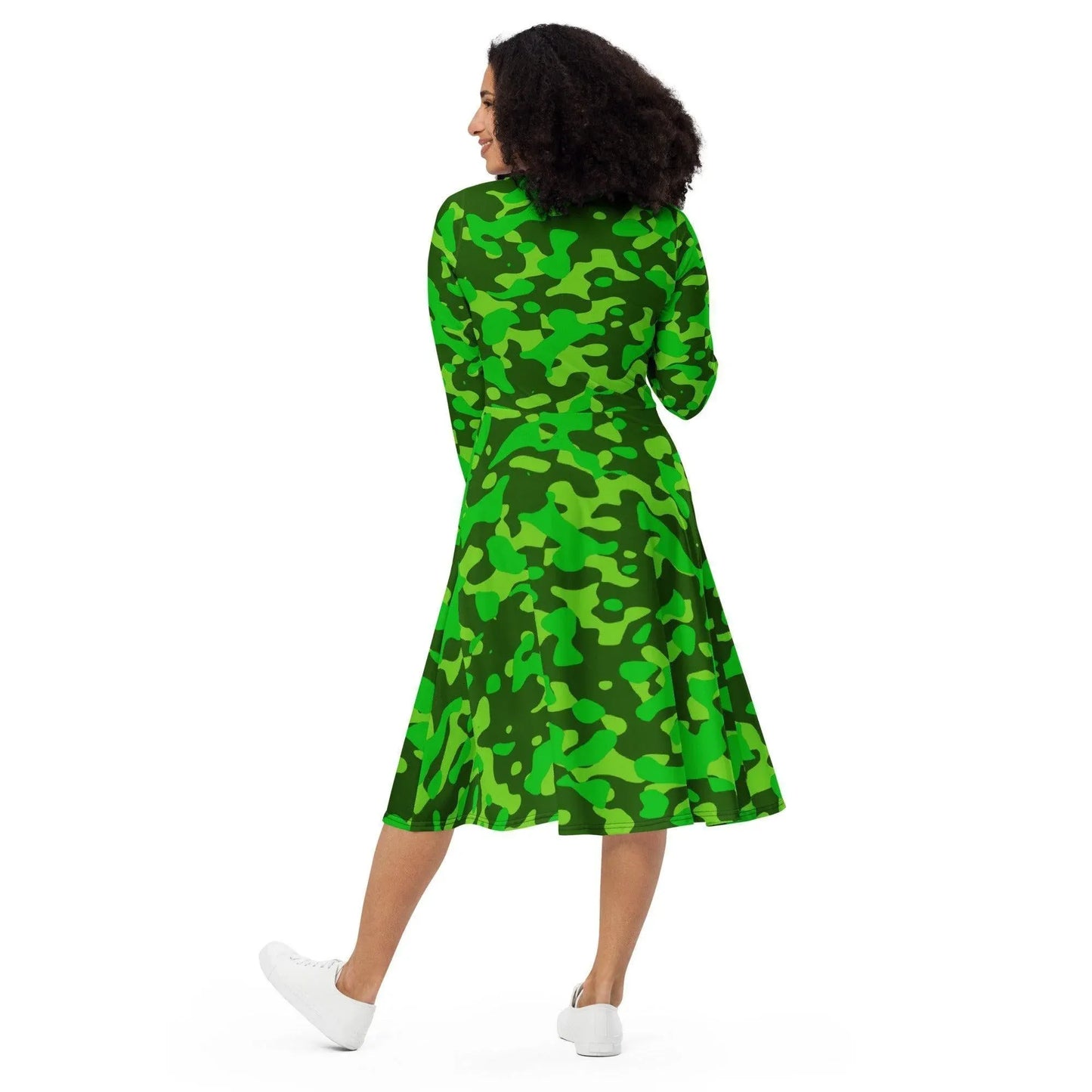 lime-green-camouflage-langarmliges-midikleid-midikleid-jlr-design-5 - JLR Design