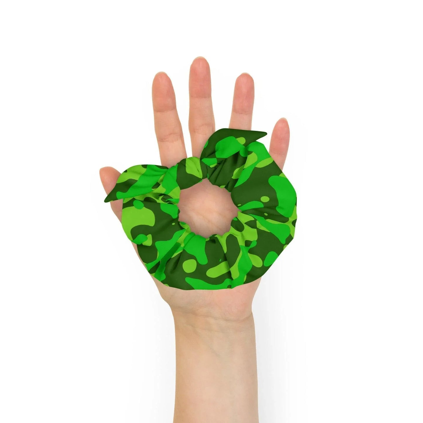 lime-green-camouflage-scrunchie-scrunchie-jlr-design-2 - JLR Design
