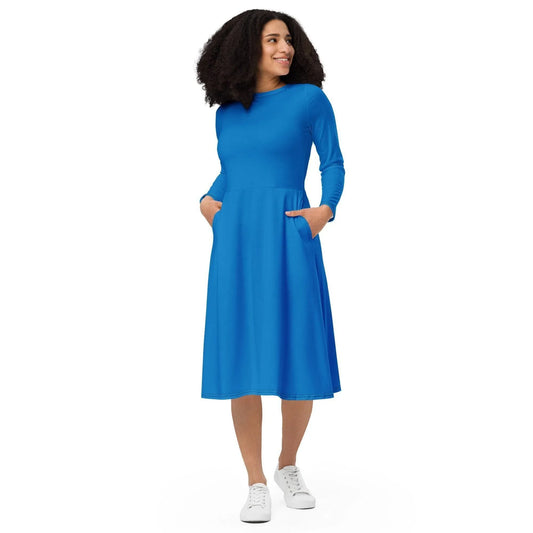 navy-blue-langarmliges-midikleid-midikleid-jlr-design-1 - JLR Design