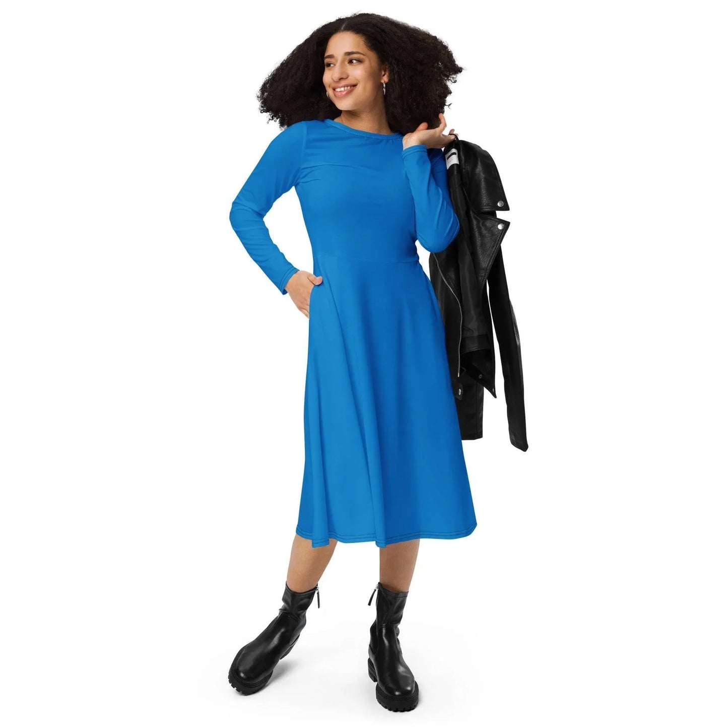 navy-blue-langarmliges-midikleid-midikleid-jlr-design-2 - JLR Design