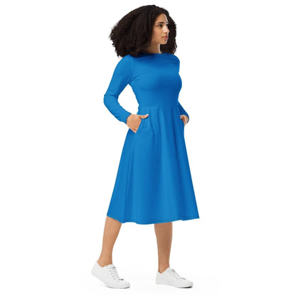 navy-blue-langarmliges-midikleid-midikleid-jlr-design-5 - JLR Design
