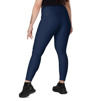 navy-damen-v-bund-leggings-mit-taschen-v-bund-leggings-jlr-design-1 - JLR Design