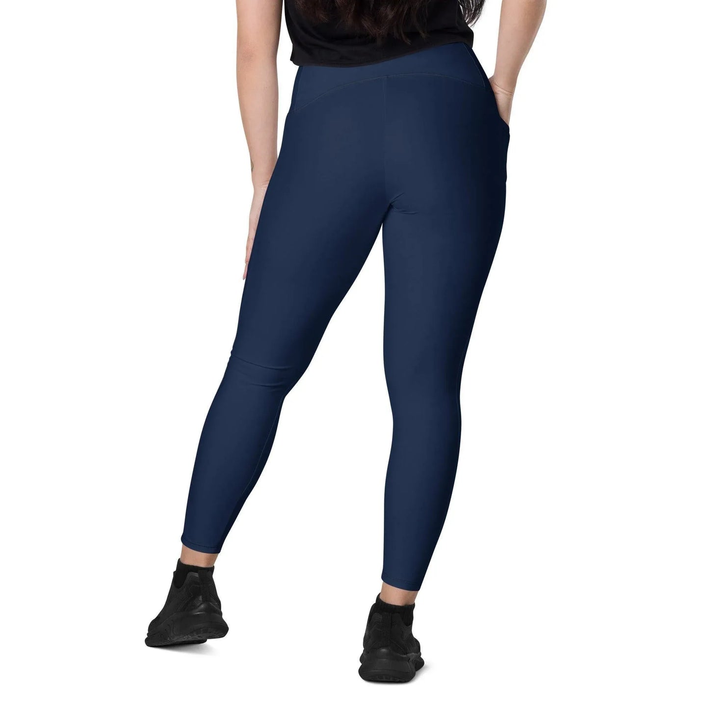navy-damen-v-bund-leggings-mit-taschen-v-bund-leggings-jlr-design-5 - JLR Design