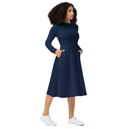 navy-langarmliges-midikleid-midikleid-jlr-design-5 - JLR Design