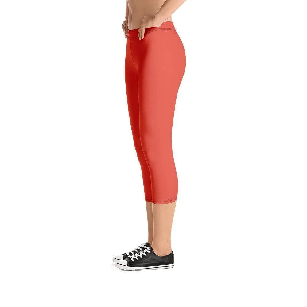 orange-red-damen-capri-leggings-capri-leggings-jlr-design-3 - JLR Design