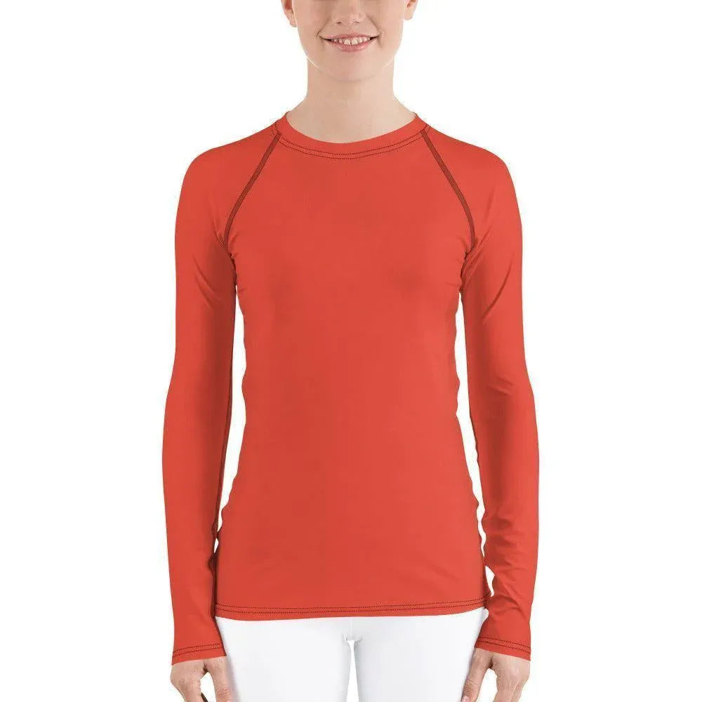 orange-red-damen-rash-guard-rash-guard-jlr-design-1 - JLR Design