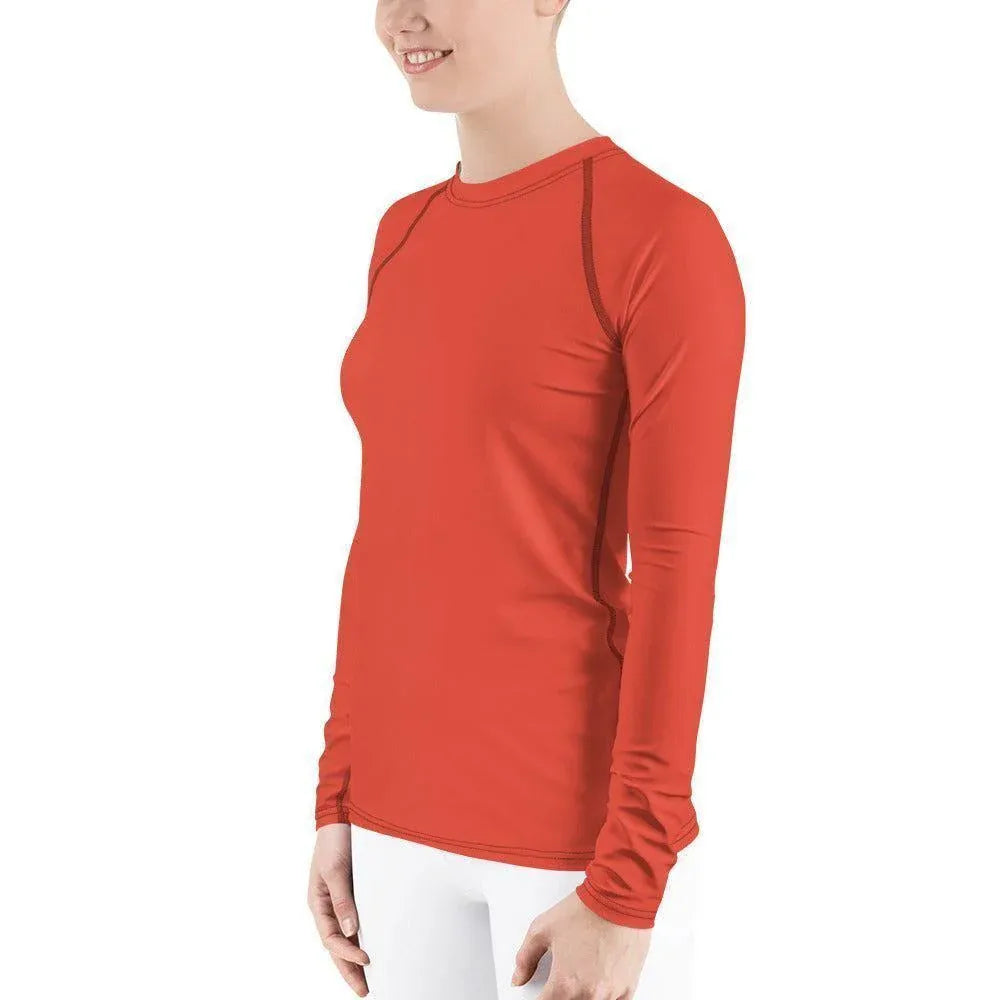 orange-red-damen-rash-guard-rash-guard-jlr-design-3 - JLR Design