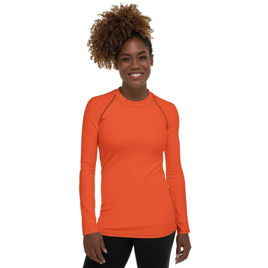 outrageous-orange-damen-rash-guard-rash-guard-jlr-design-1 - JLR Design