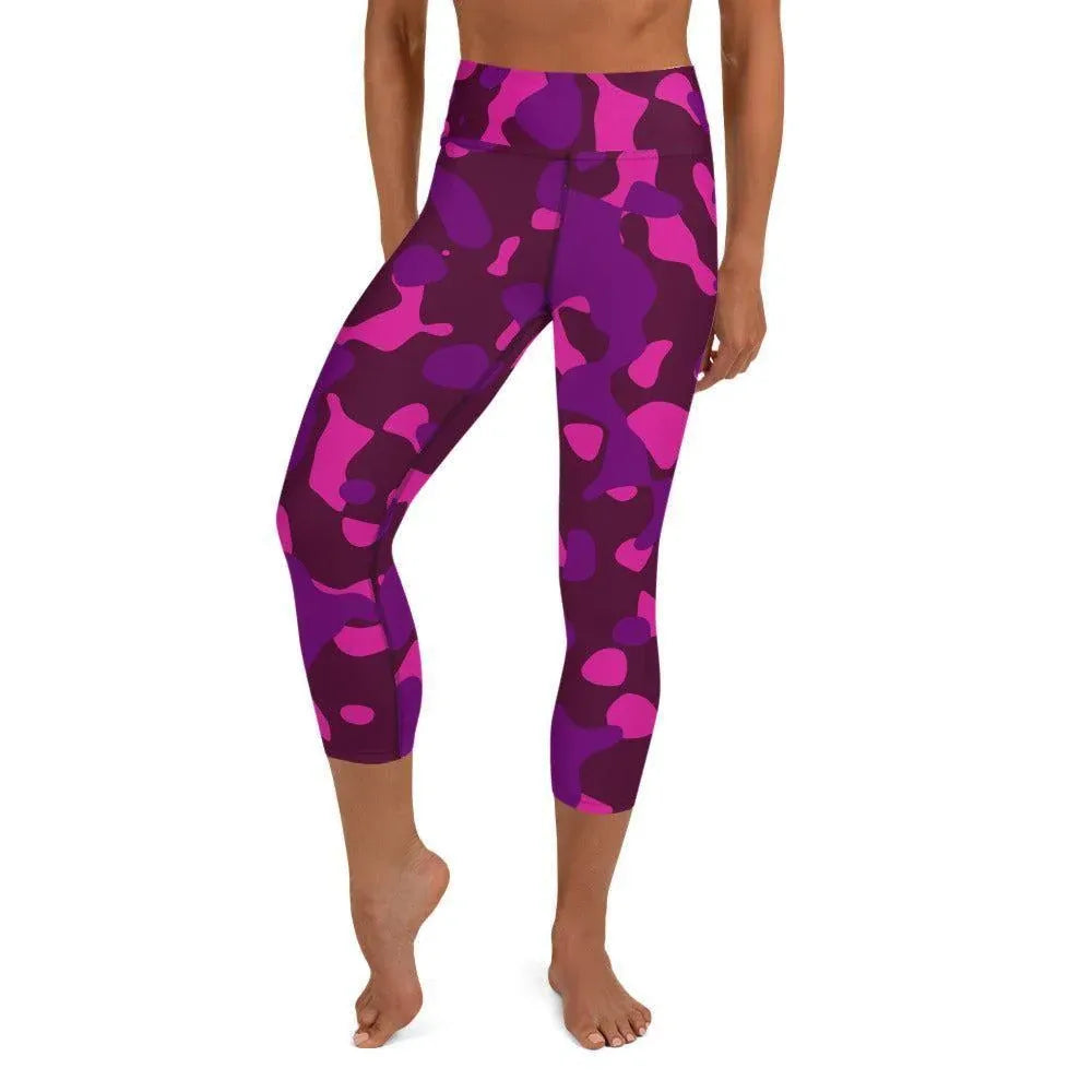 pink-camouflage-damen-yoga-capri-leggings-yoga-capri-leggings-jlr-design-2 - JLR Design