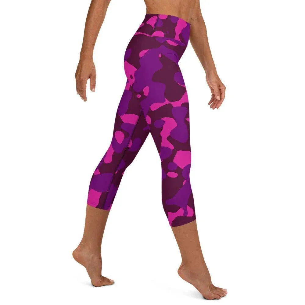 pink-camouflage-damen-yoga-capri-leggings-yoga-capri-leggings-jlr-design-3 - JLR Design