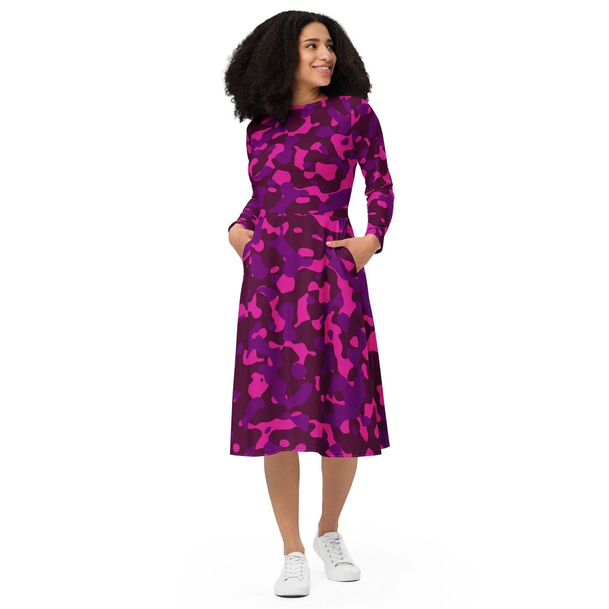 pink-camouflage-langarmliges-midikleid-midikleid-jlr-design-2 - JLR Design