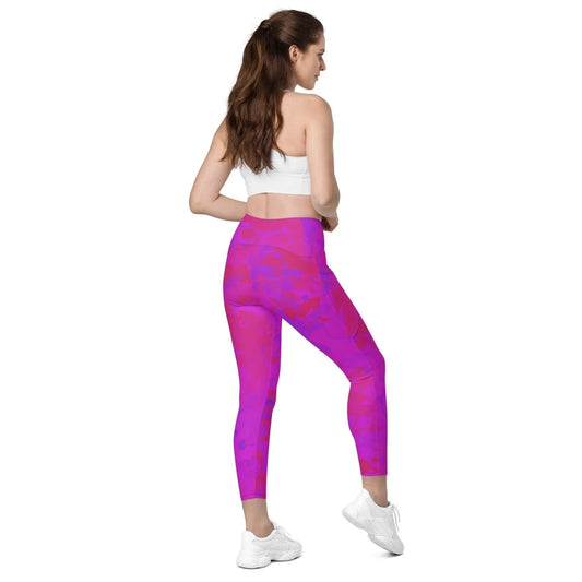pink-crystal-damen-v-bund-leggings-mit-taschen-v-bund-leggings-jlr-design-1 - JLR Design