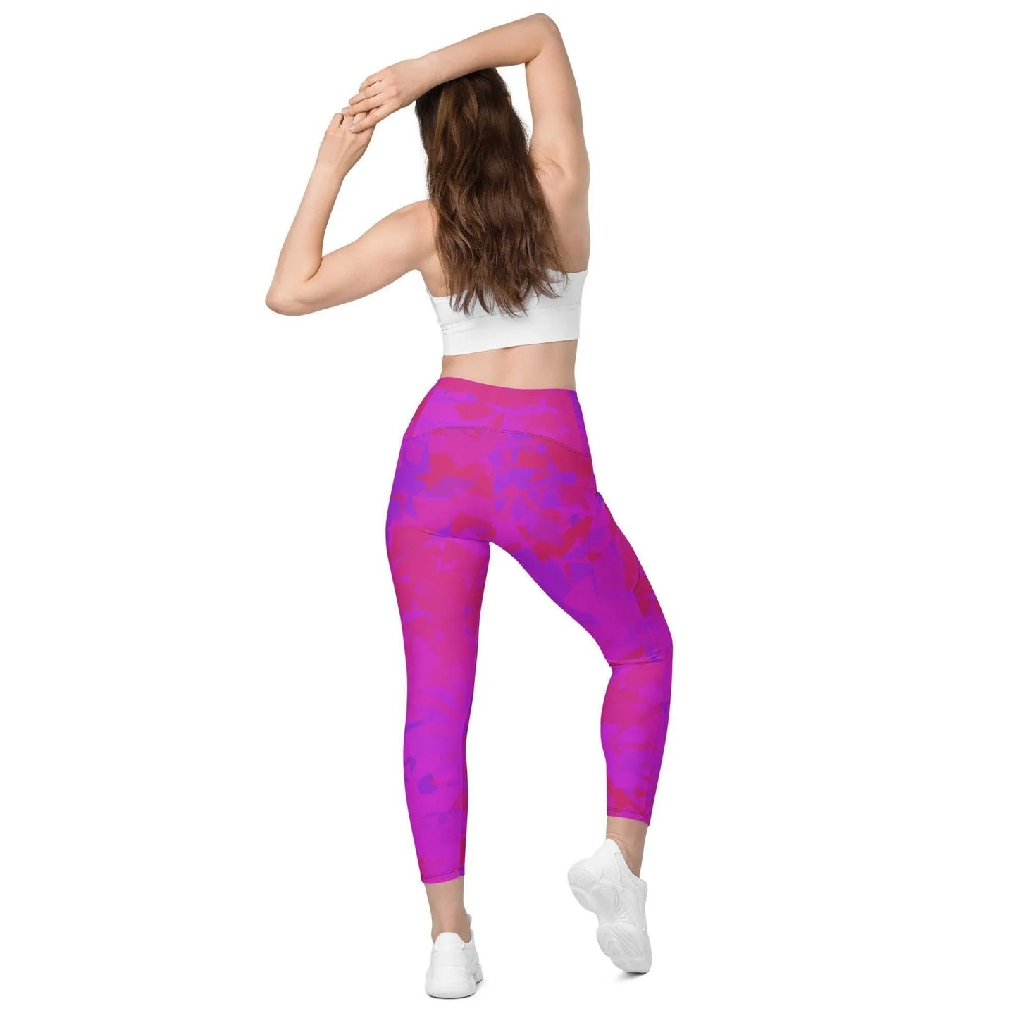 pink-crystal-damen-v-bund-leggings-mit-taschen-v-bund-leggings-jlr-design-4 - JLR Design