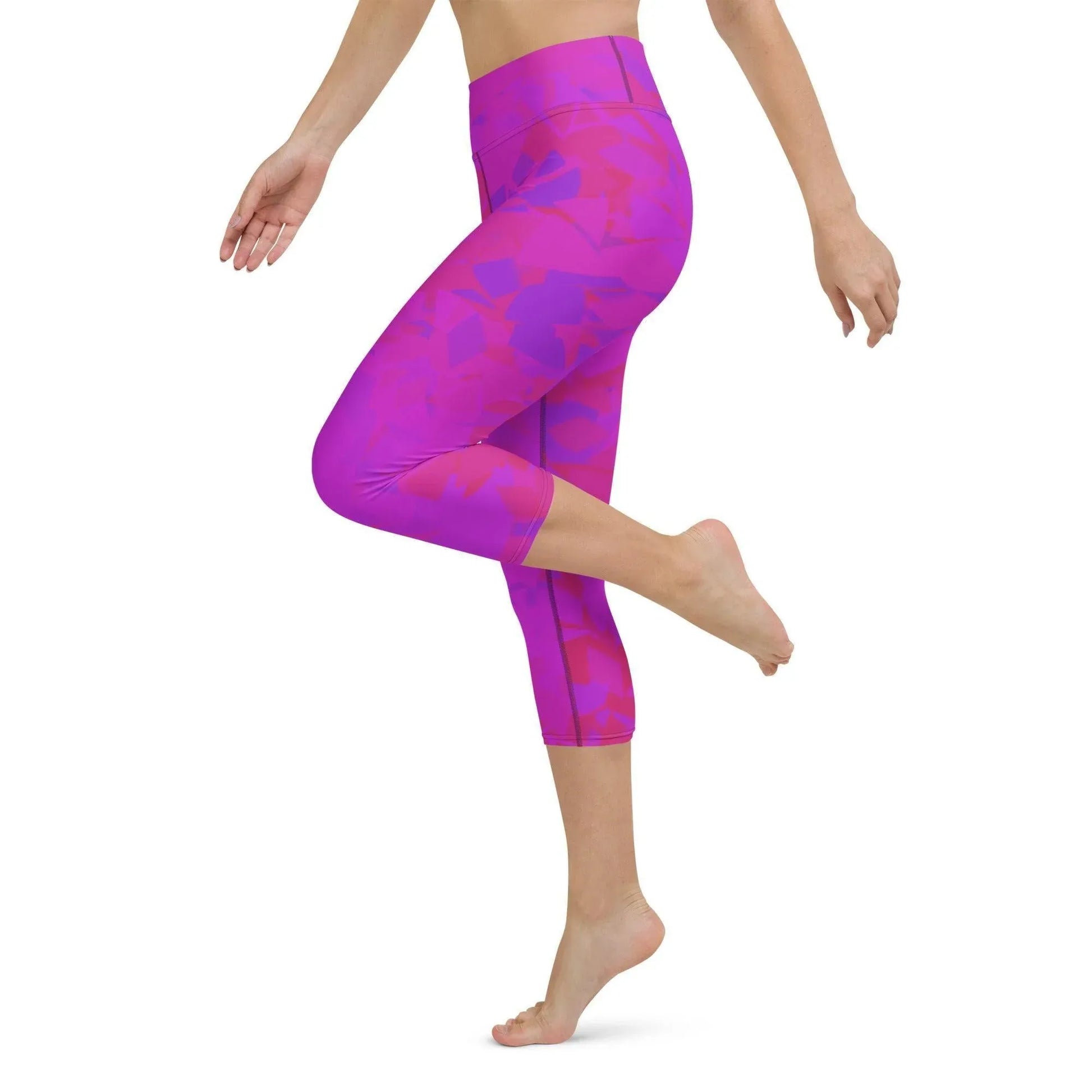 pink-crystal-damen-yoga-capri-leggings-yoga-capri-leggings-jlr-design-3 - JLR Design