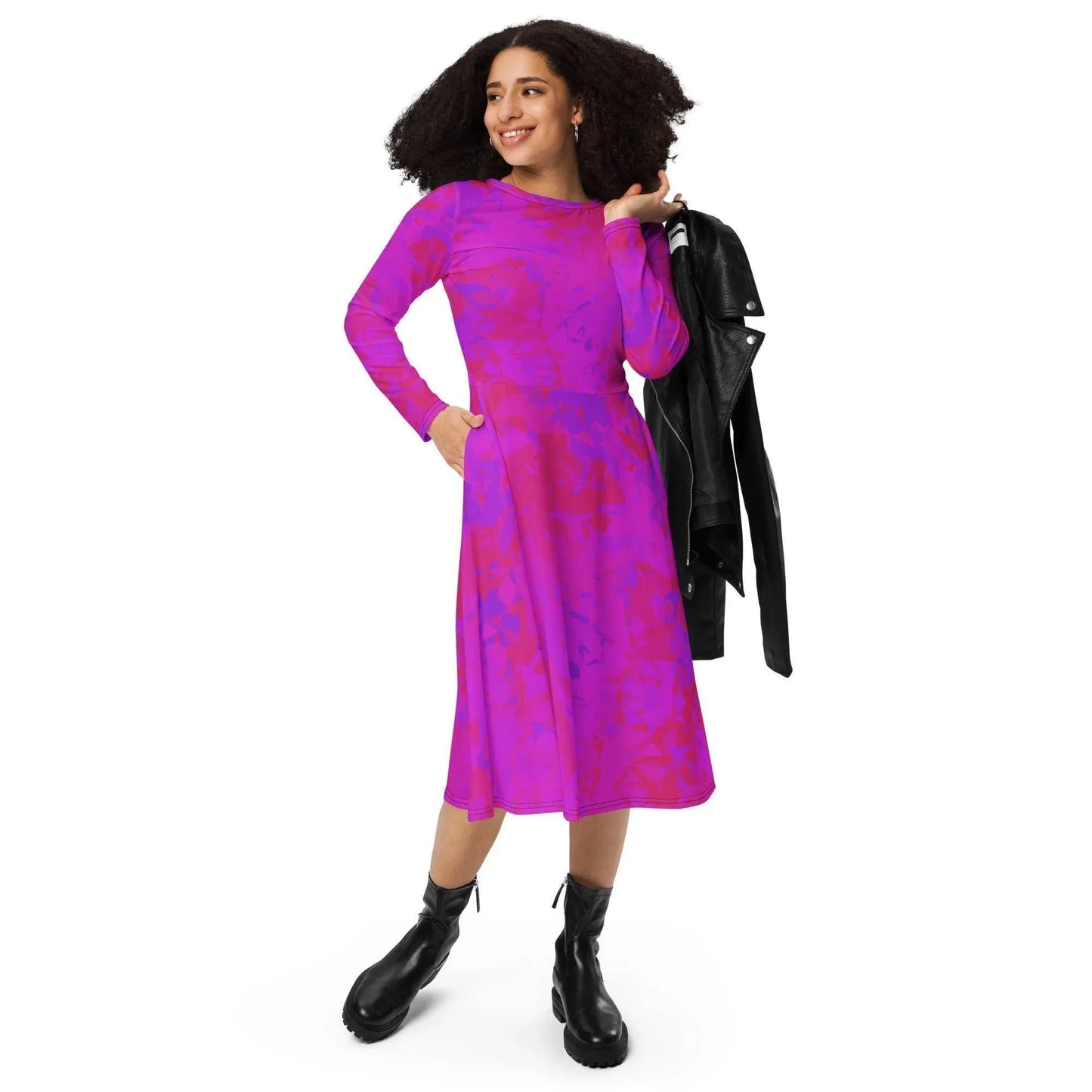 pink-crystal-langarmliges-midikleid-midikleid-jlr-design-1 - JLR Design