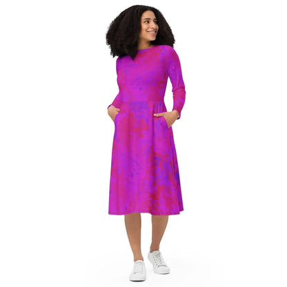 pink-crystal-langarmliges-midikleid-midikleid-jlr-design-2 - JLR Design