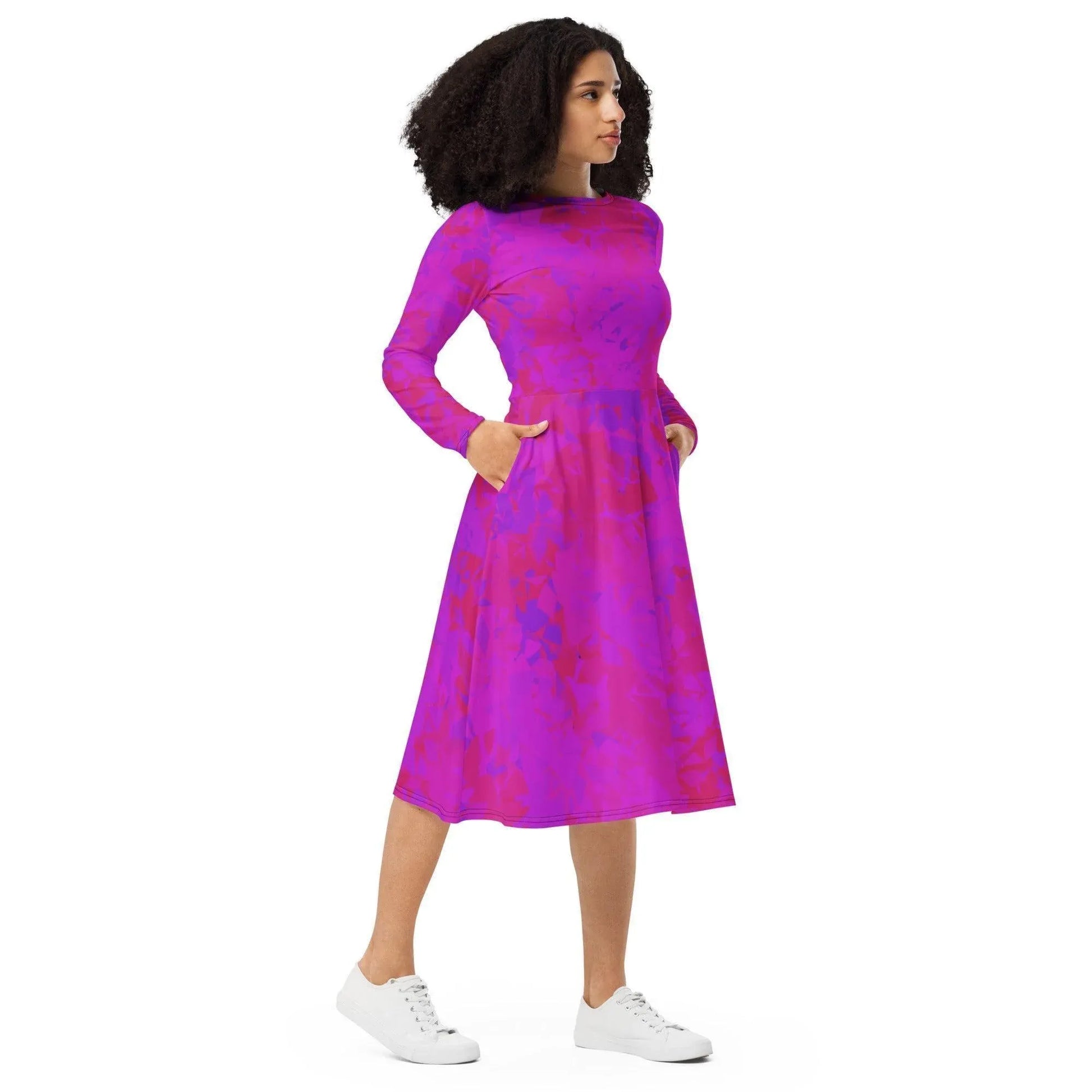 pink-crystal-langarmliges-midikleid-midikleid-jlr-design-4 - JLR Design