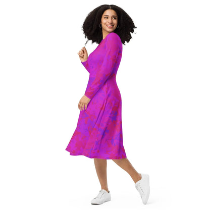 pink-crystal-langarmliges-midikleid-midikleid-jlr-design-6 - JLR Design