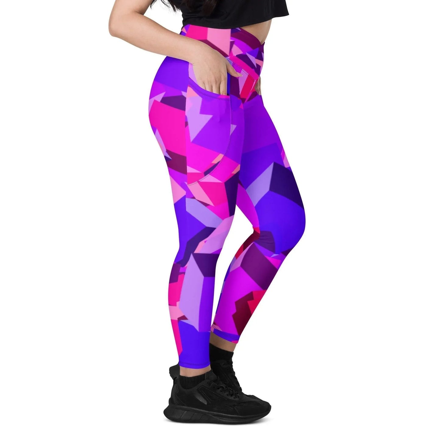 pink-cube-damen-v-bund-leggings-mit-taschen-v-bund-leggings-jlr-design-2 - JLR Design