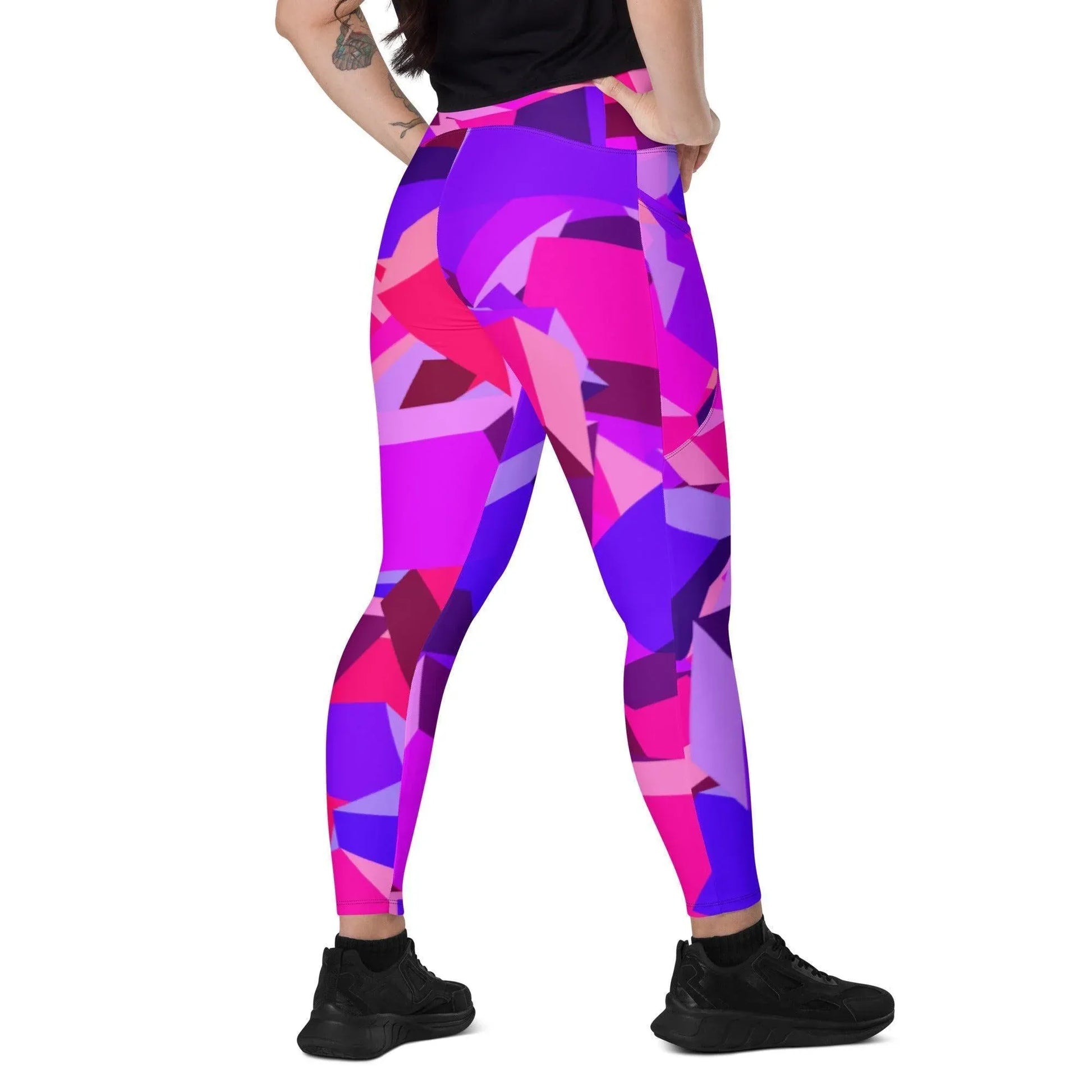 pink-cube-damen-v-bund-leggings-mit-taschen-v-bund-leggings-jlr-design-3 - JLR Design
