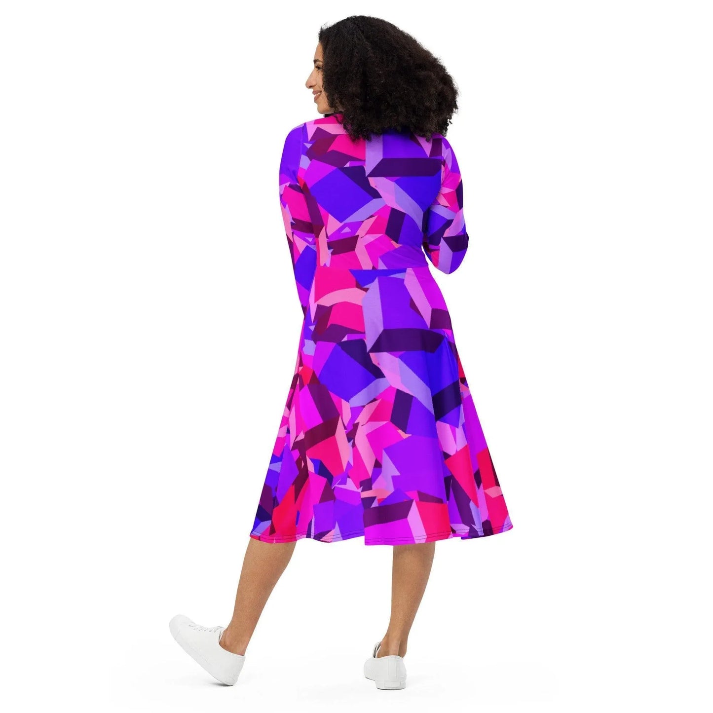 pink-cube-langarmliges-midikleid-midikleid-jlr-design-3 - JLR Design