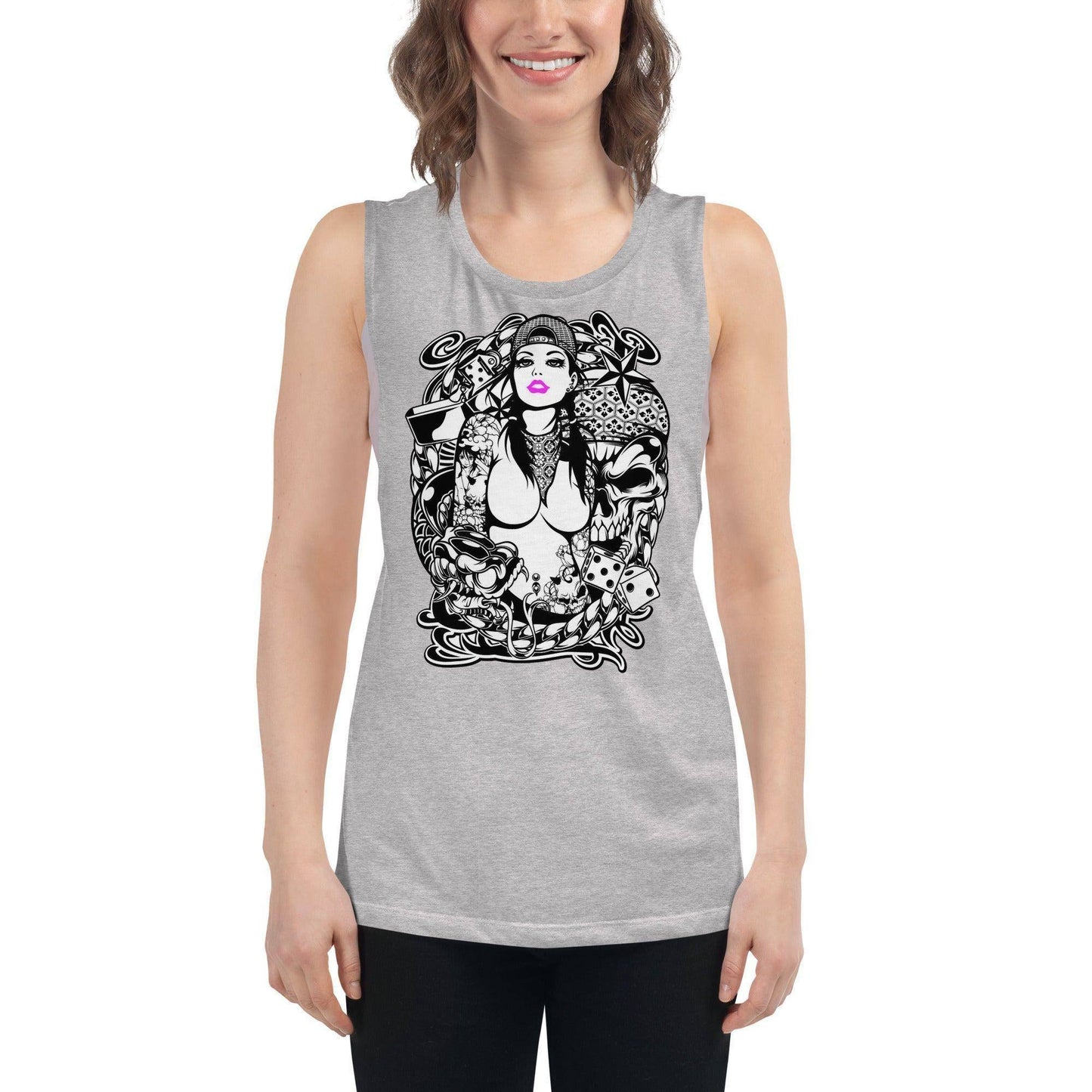 pink-lips-damen-tank-top-tank-top-jlr-design-11 - JLR Design