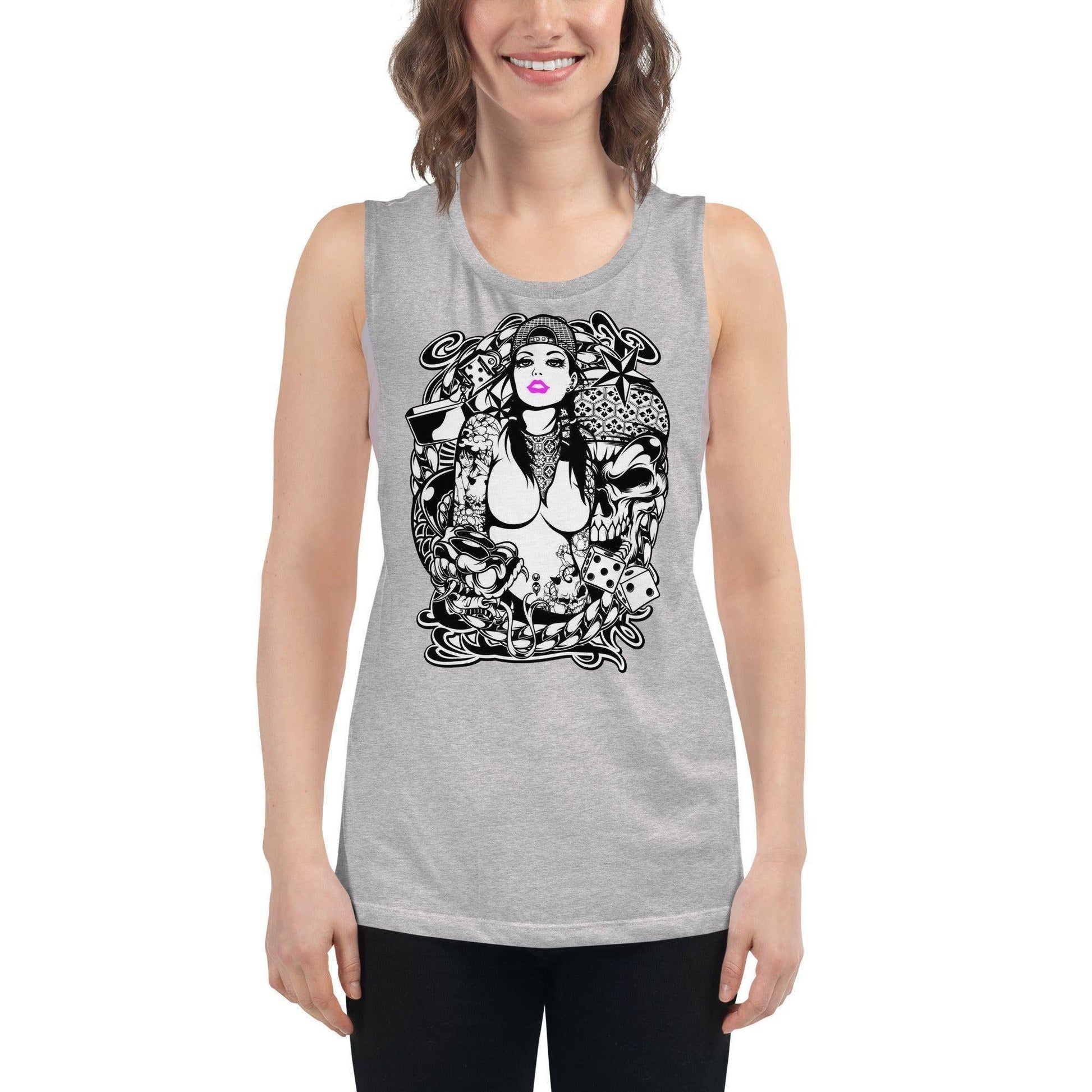 pink-lips-damen-tank-top-tank-top-jlr-design-11 - JLR Design
