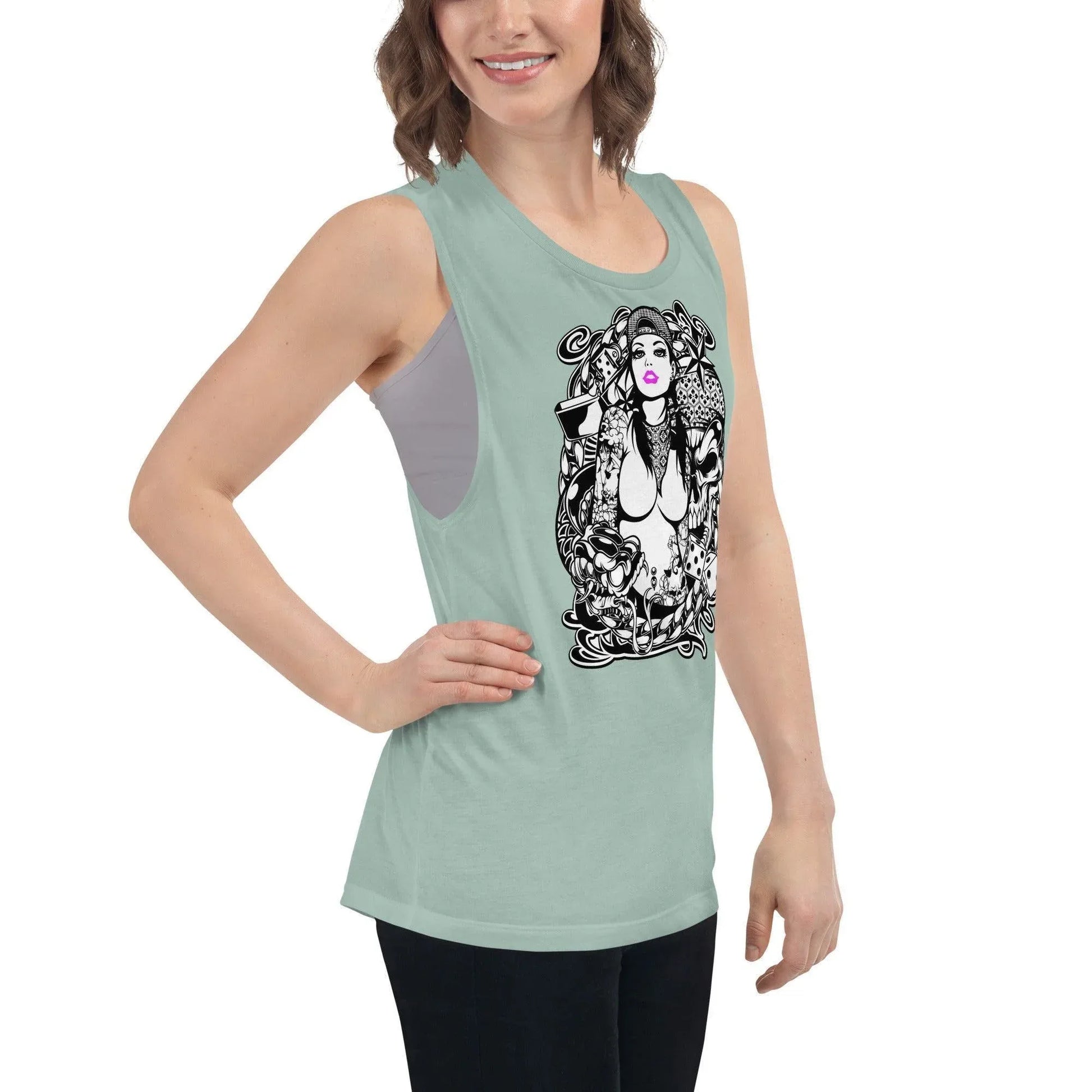 pink-lips-damen-tank-top-tank-top-jlr-design-15 - JLR Design