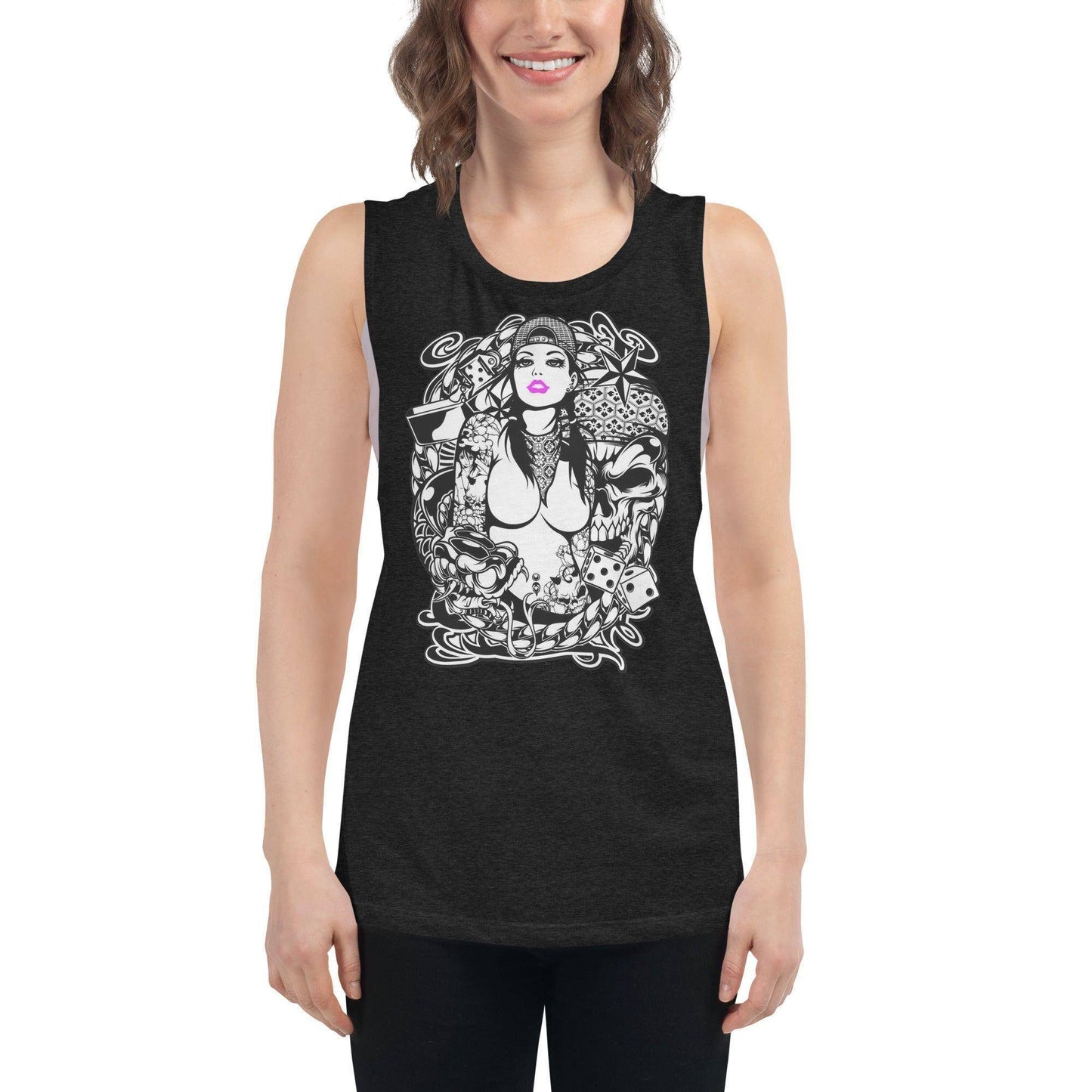 pink-lips-damen-tank-top-tank-top-jlr-design-2 - JLR Design