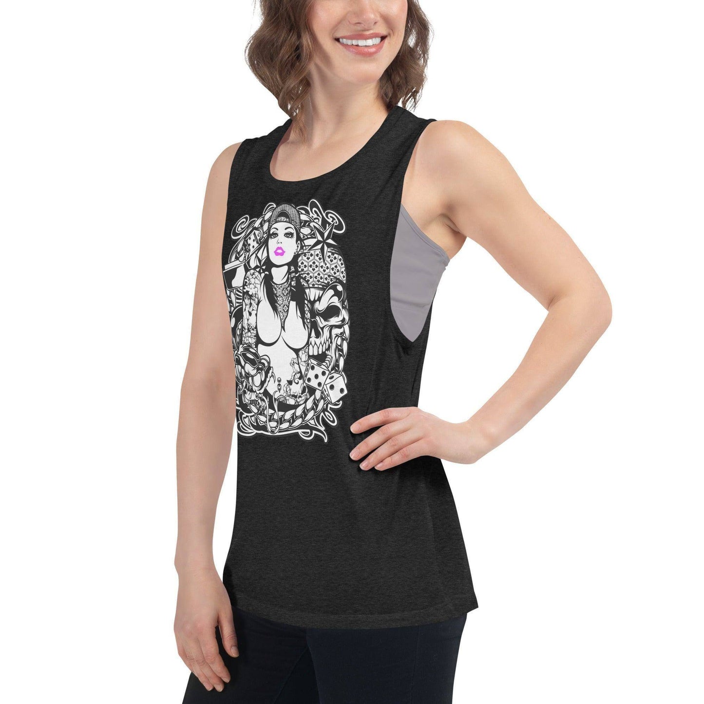 pink-lips-damen-tank-top-tank-top-jlr-design-3 - JLR Design