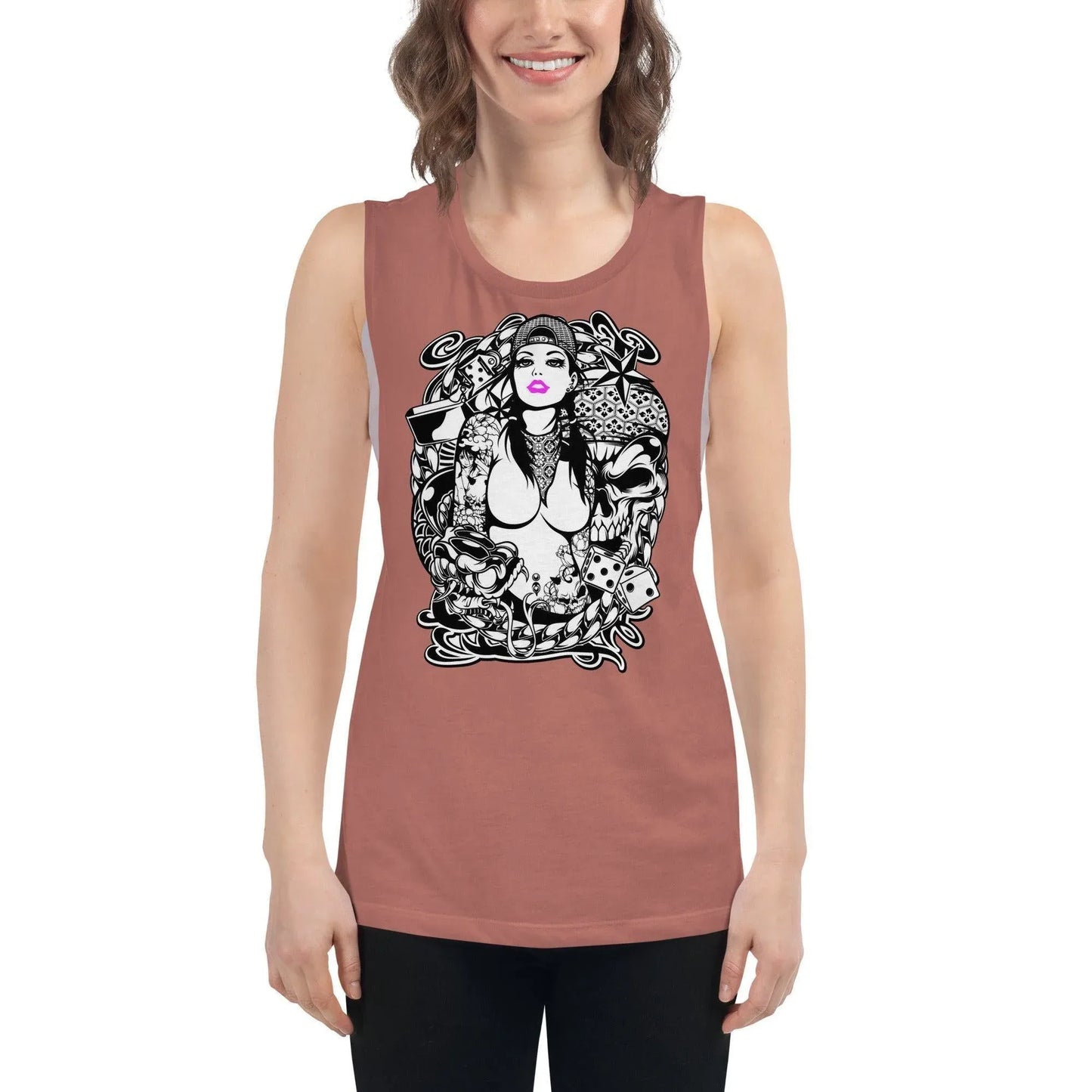 pink-lips-damen-tank-top-tank-top-jlr-design-5 - JLR Design