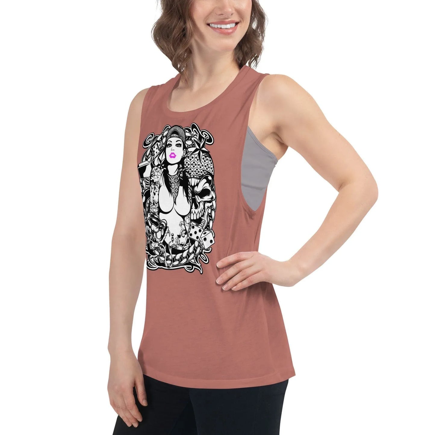 pink-lips-damen-tank-top-tank-top-jlr-design-6 - JLR Design