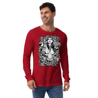 pink-lips-langarmshirt-langarmshirt-jlr-design-10 - JLR Design