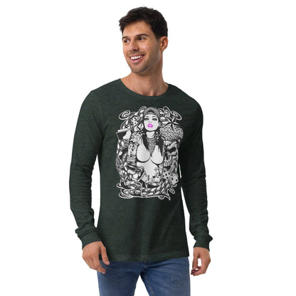 pink-lips-langarmshirt-langarmshirt-jlr-design-12 - JLR Design