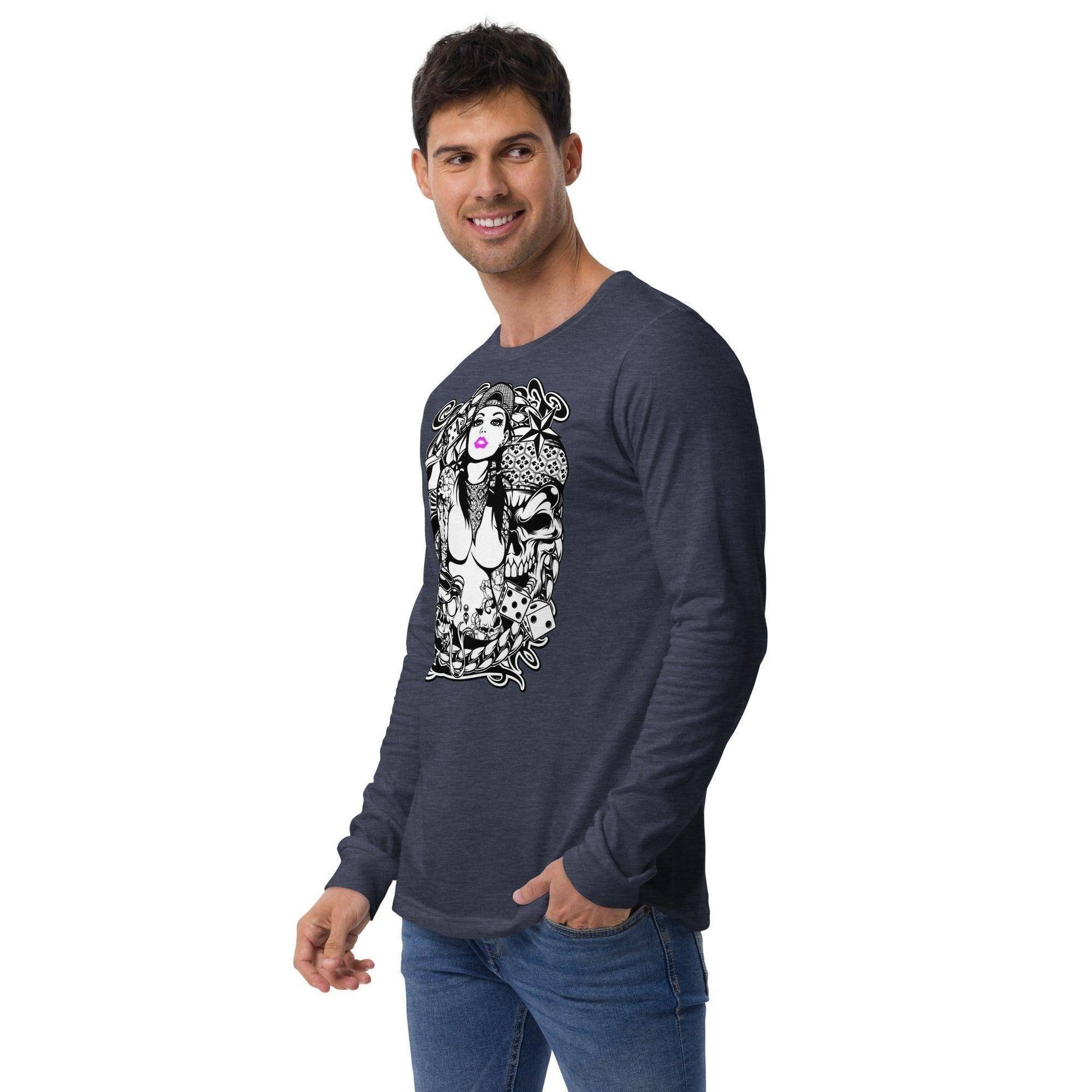 pink-lips-langarmshirt-langarmshirt-jlr-design-18 - JLR Design