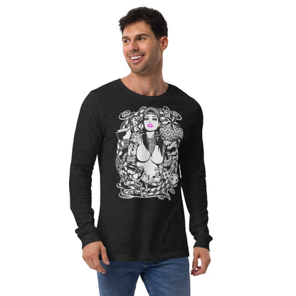 pink-lips-langarmshirt-langarmshirt-jlr-design-2 - JLR Design
