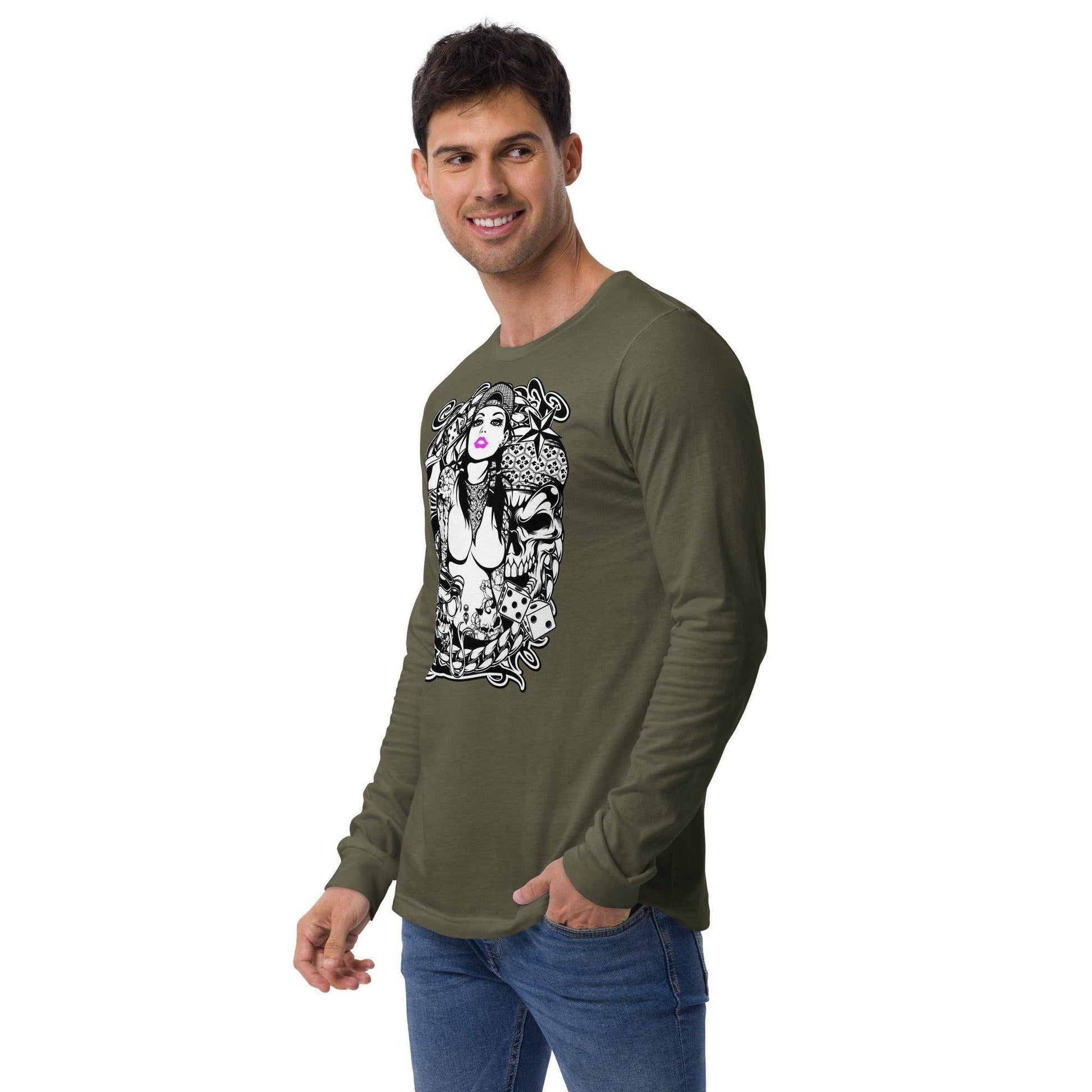 pink-lips-langarmshirt-langarmshirt-jlr-design-22 - JLR Design