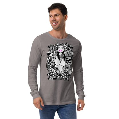 pink-lips-langarmshirt-langarmshirt-jlr-design-23 - JLR Design