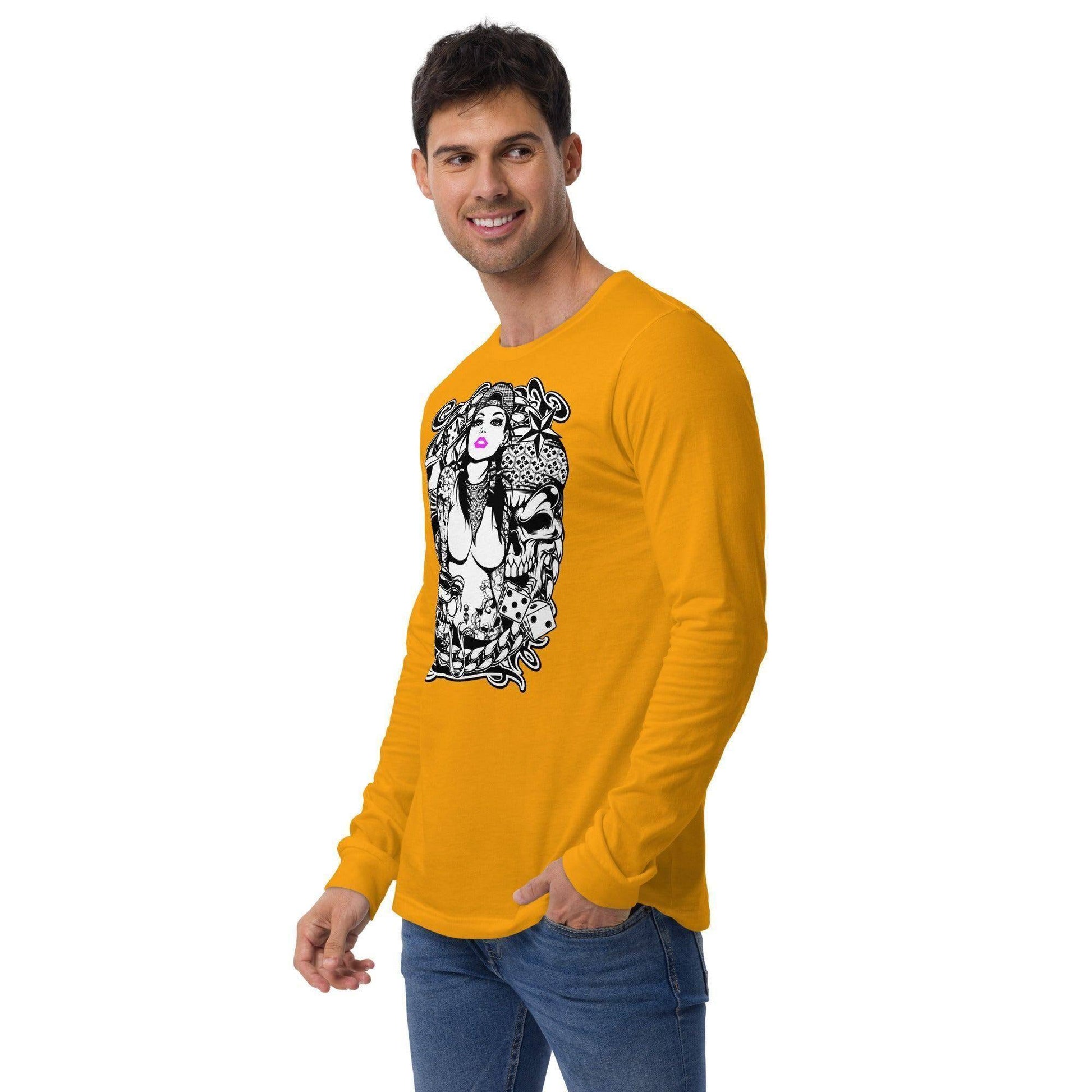 pink-lips-langarmshirt-langarmshirt-jlr-design-26 - JLR Design