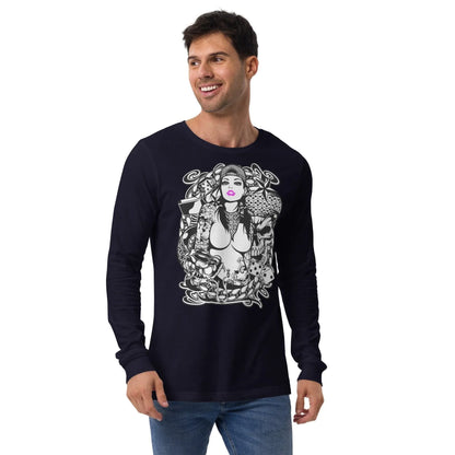 pink-lips-langarmshirt-langarmshirt-jlr-design-6 - JLR Design