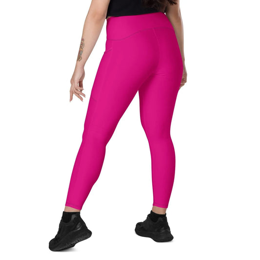 pinke-damen-v-bund-leggings-mit-taschen-v-bund-leggings-jlr-design-1 - JLR Design