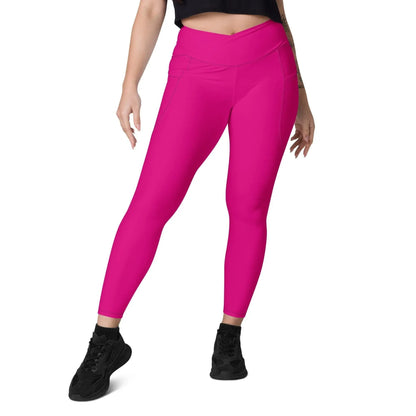 pinke-damen-v-bund-leggings-mit-taschen-v-bund-leggings-jlr-design-4 - JLR Design