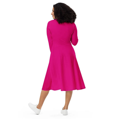 pinkes-langarmliges-midikleid-midikleid-jlr-design-3 - JLR Design