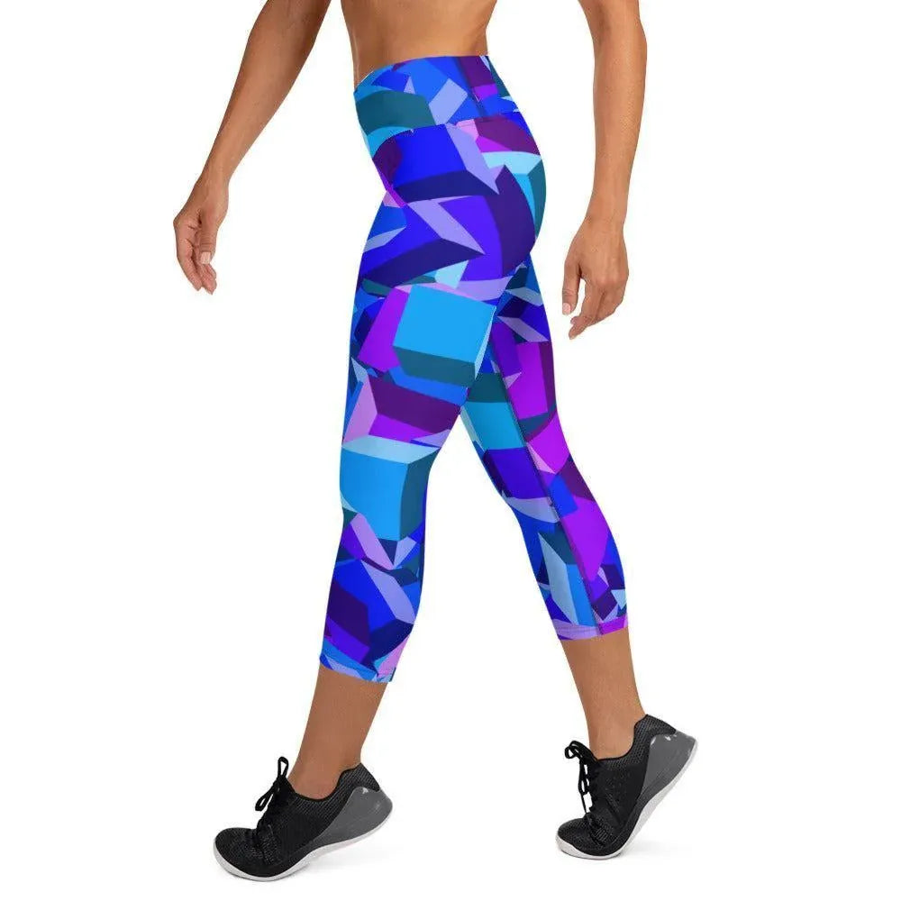 purple-cube-damen-yoga-capri-leggings-yoga-capri-leggings-jlr-design-3 - JLR Design