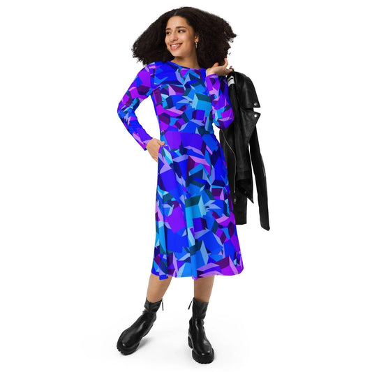 purple-cube-langarmliges-midikleid-midikleid-jlr-design-1 - JLR Design