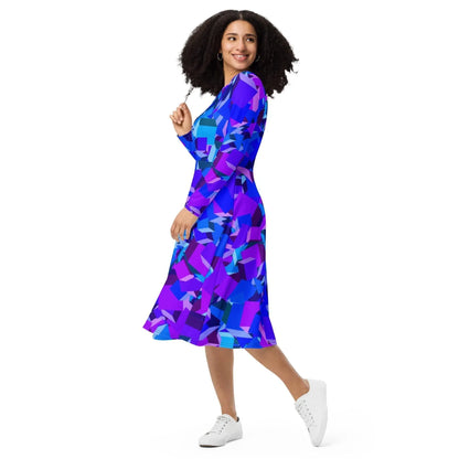 purple-cube-langarmliges-midikleid-midikleid-jlr-design-5 - JLR Design